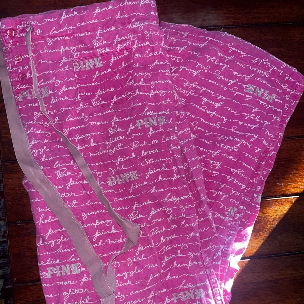 Vintage PINK pink pajama bottoms